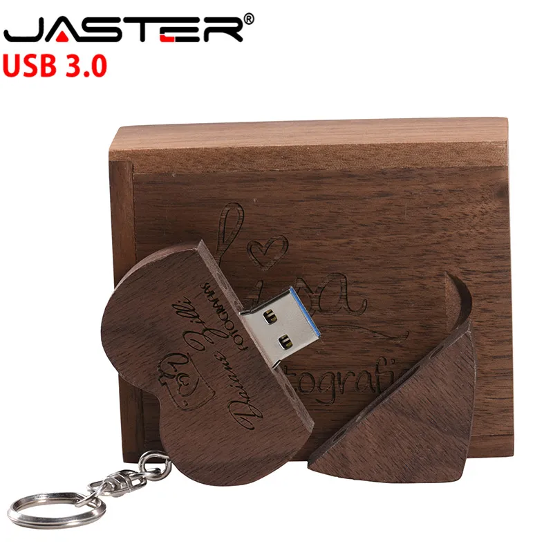 JASTER USB 3,0 креативный usb сердце любовь+ коробка флэш-накопитель 4 ГБ 8 ГБ 16 ГБ 32 ГБ 64 ГБ usb 2,0 подарок флешка логотип(более 10 шт. бесплатный логотип