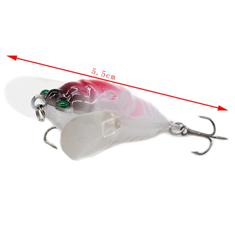 

1Pcs Cicada 40mm/6.4g Perch Insect Lure Bait Fishing Lure Treble Barb Hooks Fishing Tackle Artificial Bait Fishing