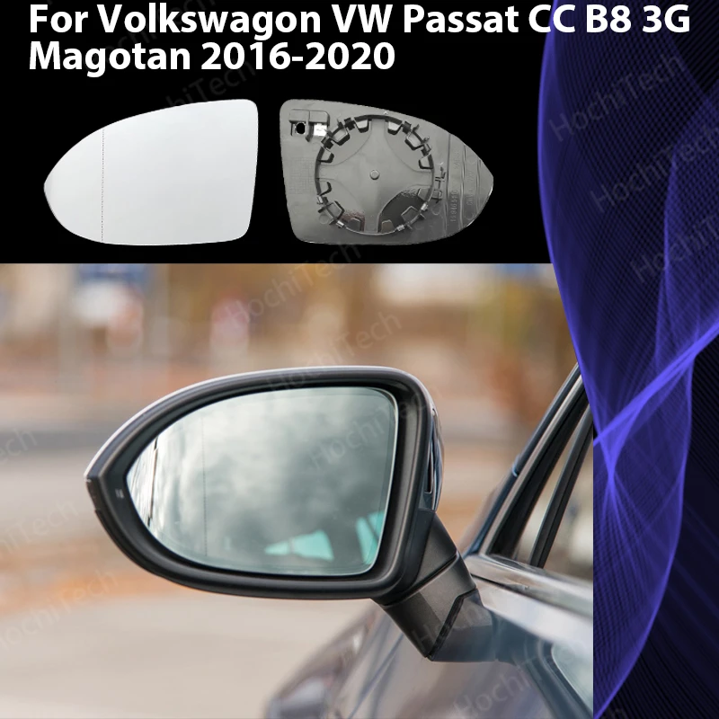 

Heated Wide Angle Replacement Exterior Left & Right Side view Mirror Glass For Volkswagon VW Passat CC B8 3G Magotan 2016-2020