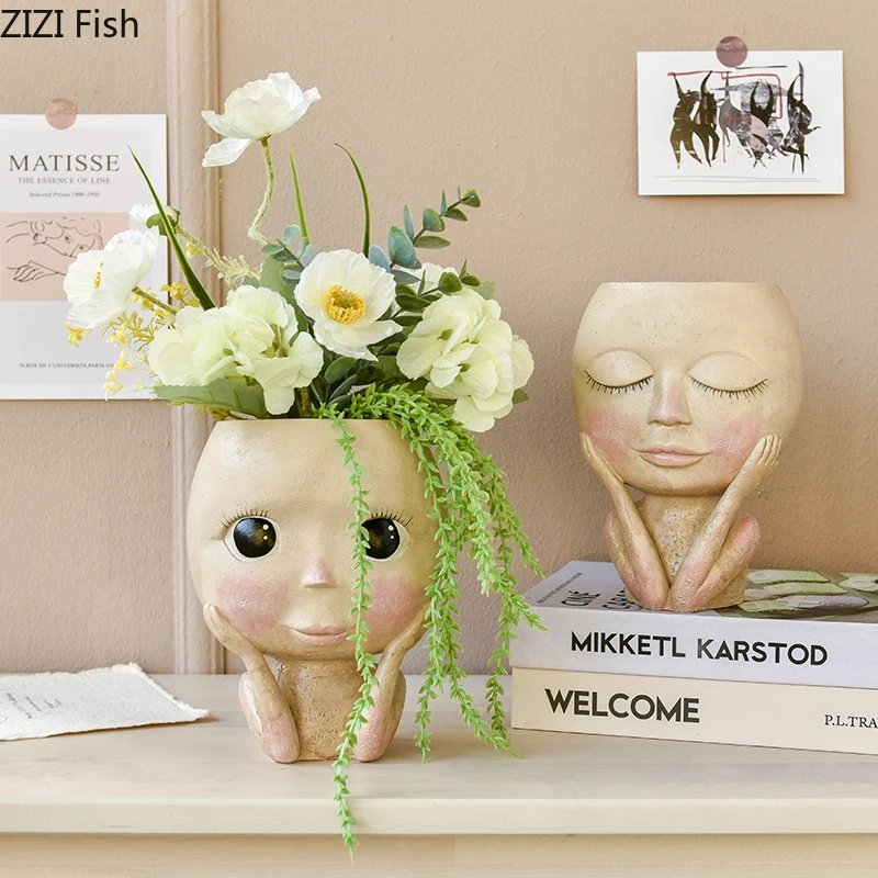 Скандинавская полимерная скульптура вазы цветочный горшок Цветочная композиция