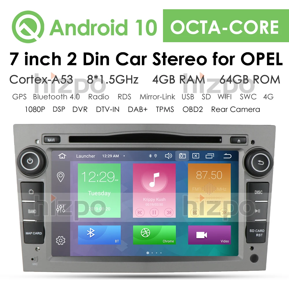 Ips DSP 4G+ 46G Android 10,0 2 Din Автомобильный Gps для opel Vauxhall Astra H G J Vectra Antara Zafira Corsa Vivaro Meriva Veda dvd-плеер
