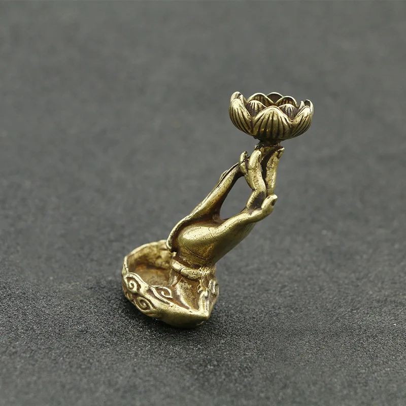 Медный орнамент для чайной церемонии в винтажном стиле медный Будда ручной виде