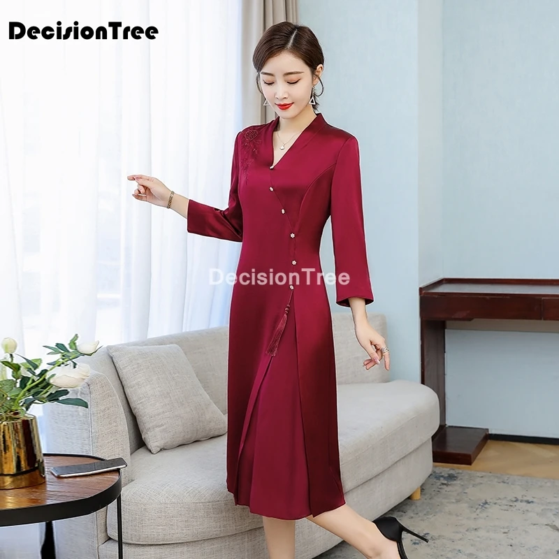 2021 современный cheongsam женское короткое Кружевное платье Ципао китайское вечерние
