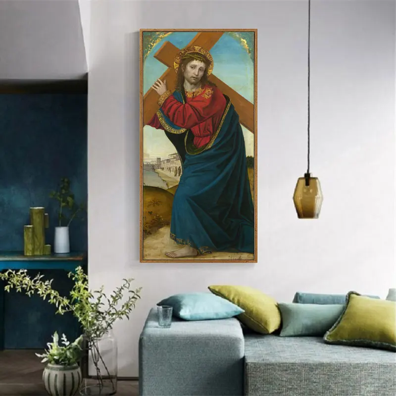 Классическая знаменитая картина маслом Дева и ребенок с Святым Полом Франком