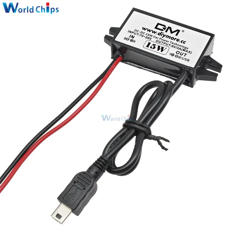 12 В до 5 3 А 15 Вт мини USB выход DC источник питания понижающий преобразователь модуль