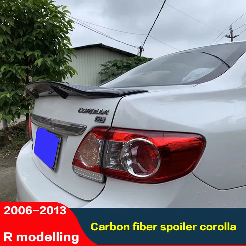 Спойлер из углеродного волокна R Style Corolla 2006 2013 для Toyota Sedan цветной спойлер