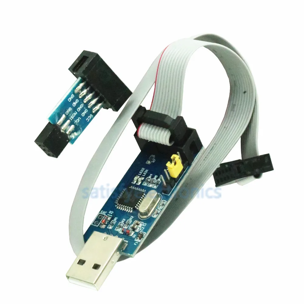 2 шт./компл. Новая плата адаптера от 10Pin до 6 Pin + USB программатор USBISP AVR ATMEGA8 ATMEGA128