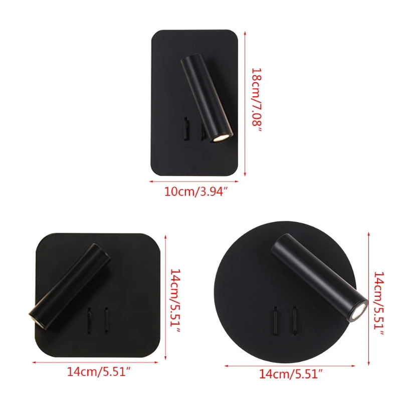

LED Wall Lamps Reading 3W 6W Strip Light Back Light Bedroom Study Living Room Sconce Adjustable with 2 Modes Switch Wall Light