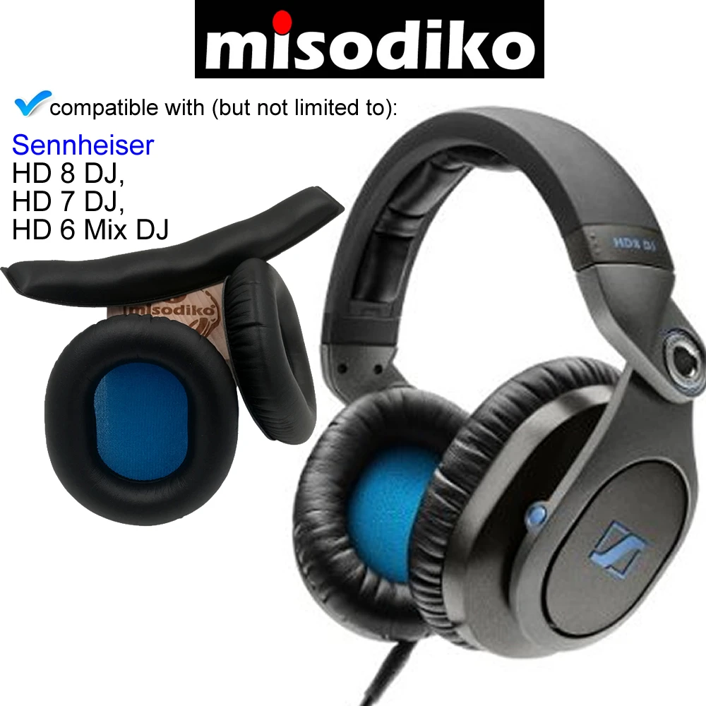 Комплект подушек для волос misodiko сменные насадки и ушей Sennheiser HD8 DJ / HD7 DJ/ HD6 Mix