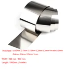 1 шт. 1000 мм 304 Нержавеющаясталь Фольга полосы Тонкий лист пластина Толщина 0,05-1 мм Ширина 200 300 мм