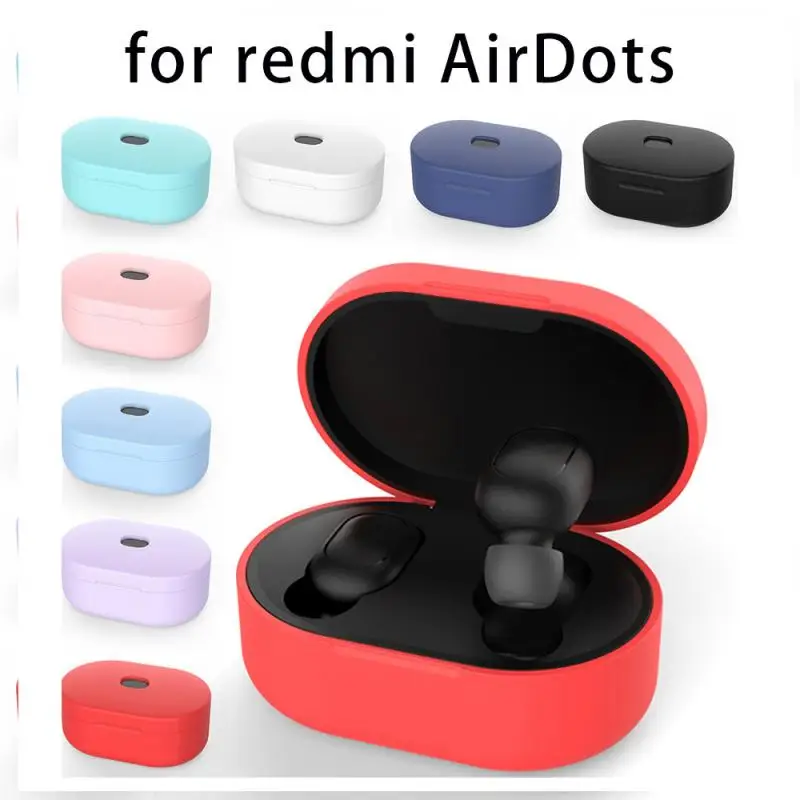 

Силиконовый чехол для наушников Xiaomi MI Redmi AirDots, чехол для наушников, TWS Bluetooth наушники, футляр для беспроводной зарядки, сумки