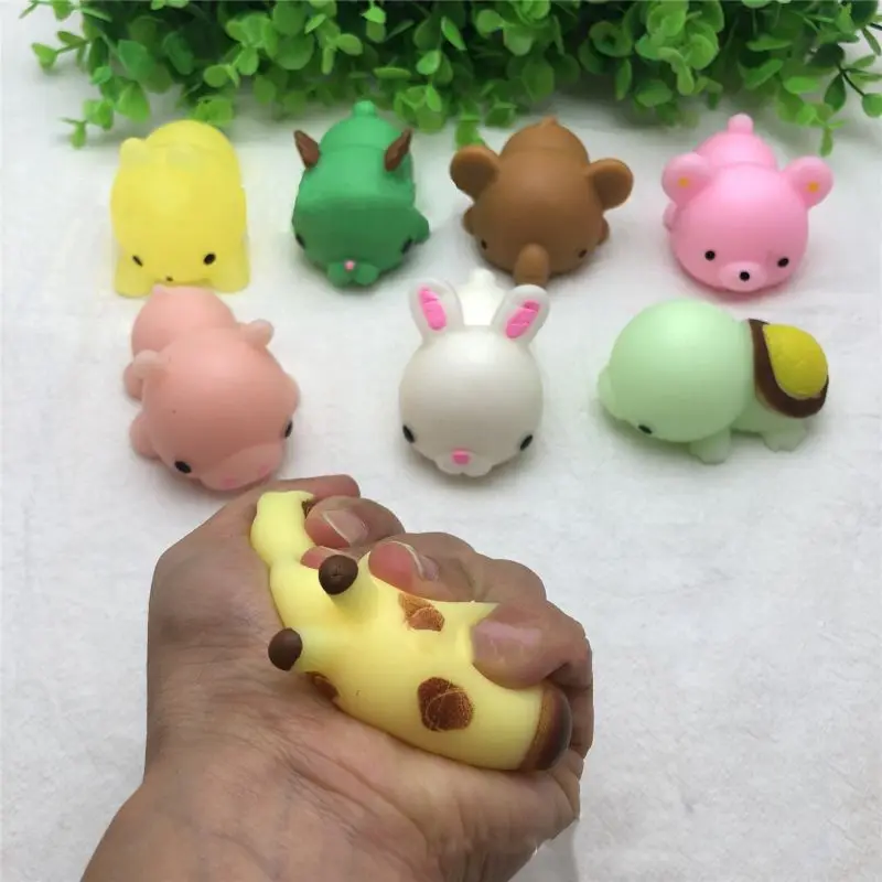 K5DD большой милый кот Антистресс мяч Сжимаемый Mochi Восстанавливающий форму мягкий