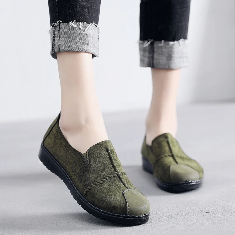 Женская летняя обувь на плоской подошве Повседневная без застежки Удобная