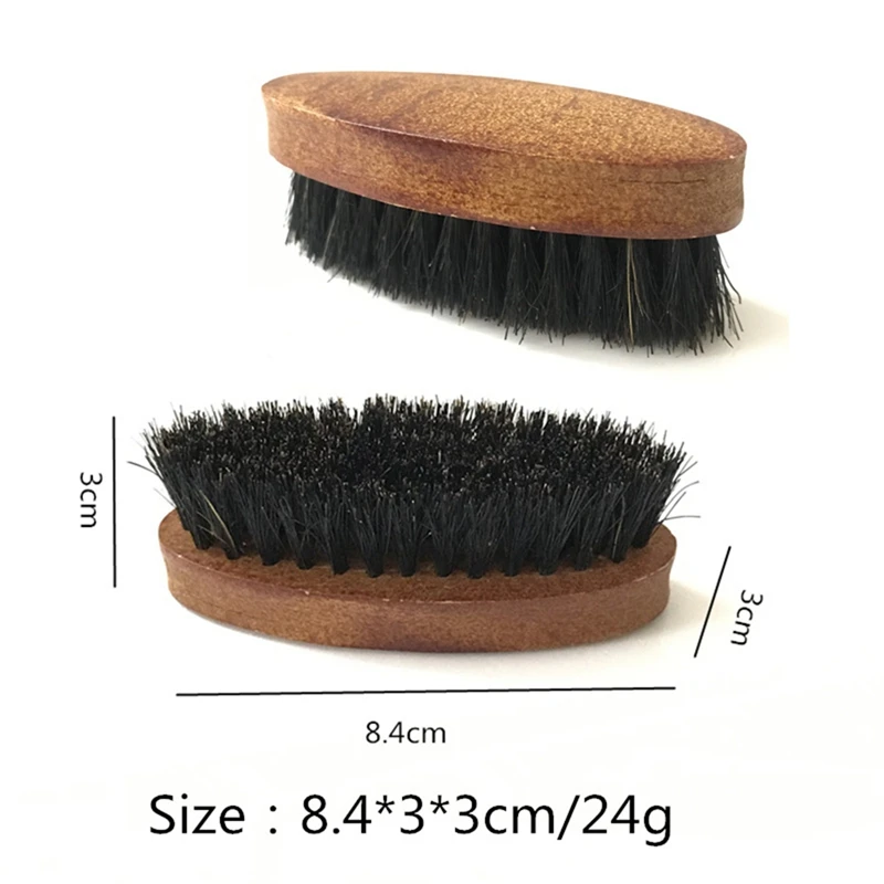 

Boar Bristle Men's Shaving Brush Beard Comb Scissor Kit Male Face Cleaning Beard Brush Shaving Scissor Hair Brush Set