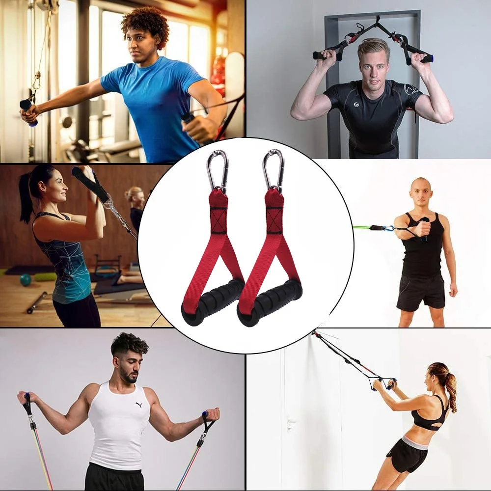 Модернизированные Кабельные приспособления Эспандеры ручки с карабином для