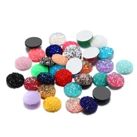 30pcslot 12mm mix colors bumpy shape round resin cabochons diy for pendants earring epoxy jewelry making finding supplies craft
