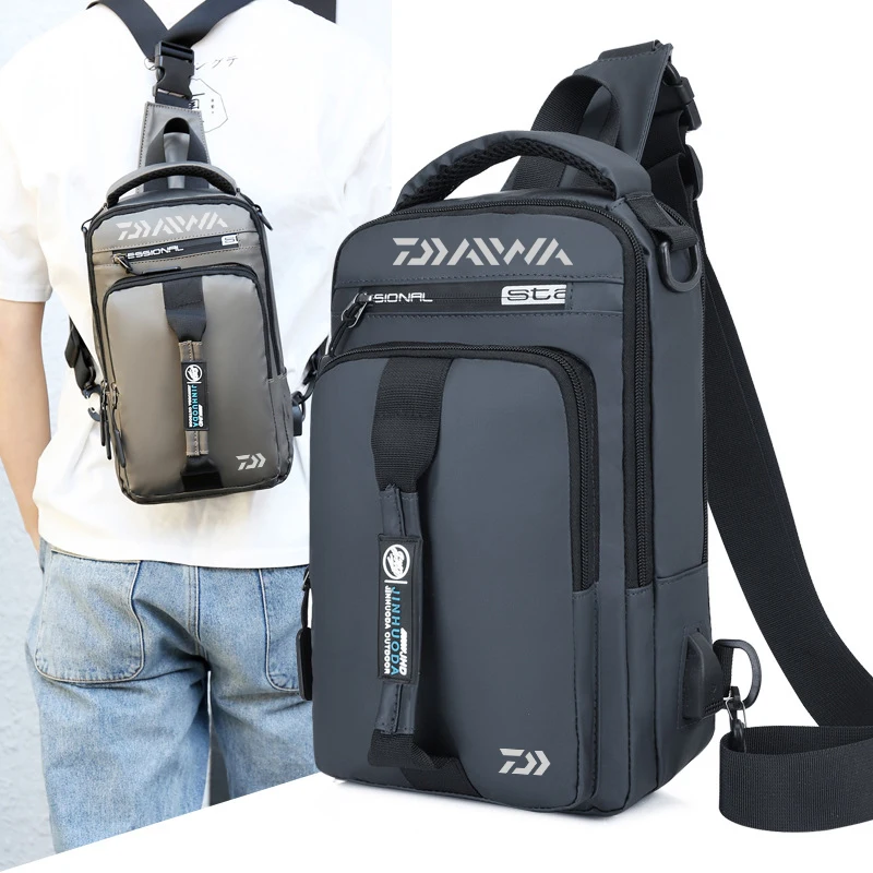 Простая сумка мессенджер Daiwa на плечо для мужчин и женщин Мужская Уличная