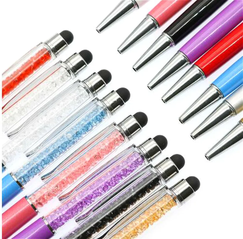 

1pcs Rhinestone Crystal Ballpoint Pen Fashion Creative Stylus Touch Pen For Write Stationery Office School Ballpen