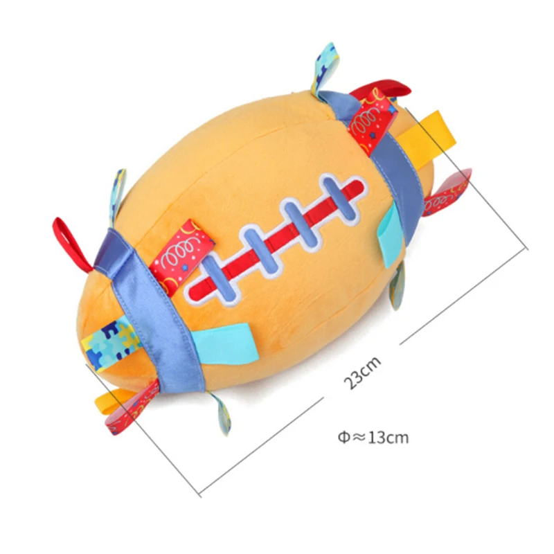 

Soft Stuffed Football Plush Toys Newborns Baby Bed Crib Stroller Hanging Football Bells for Kids Early Educational Development