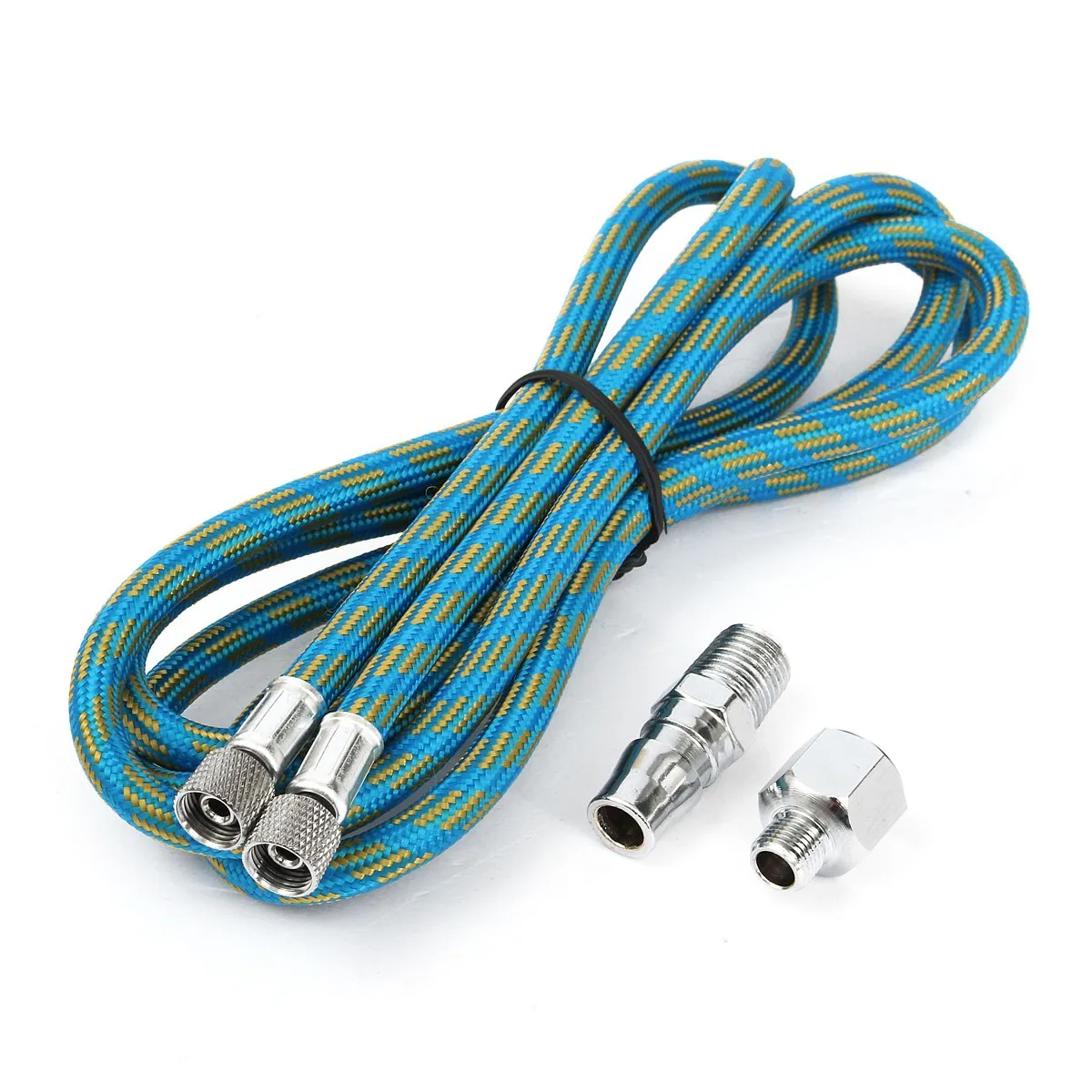 Braided Airbrush Compressor Air Hose Spray Pen Woven Pipe + Male Adapter Blue | Инструменты