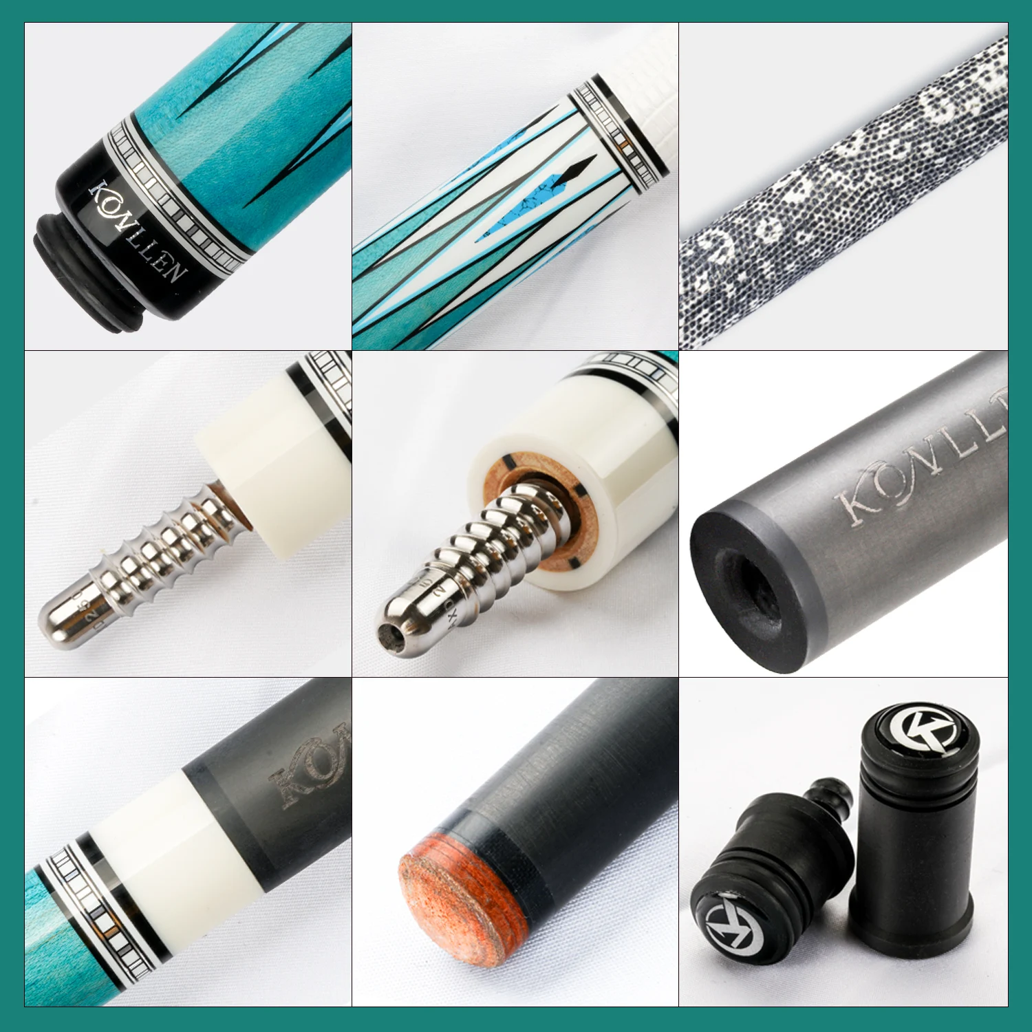 KONLLEN Carbon Pool Cue Stick Fiber Shaft 3/8*8 Radial Pin Joint Tube Inside Butt Technology Billiard Kit | Спорт и развлечения