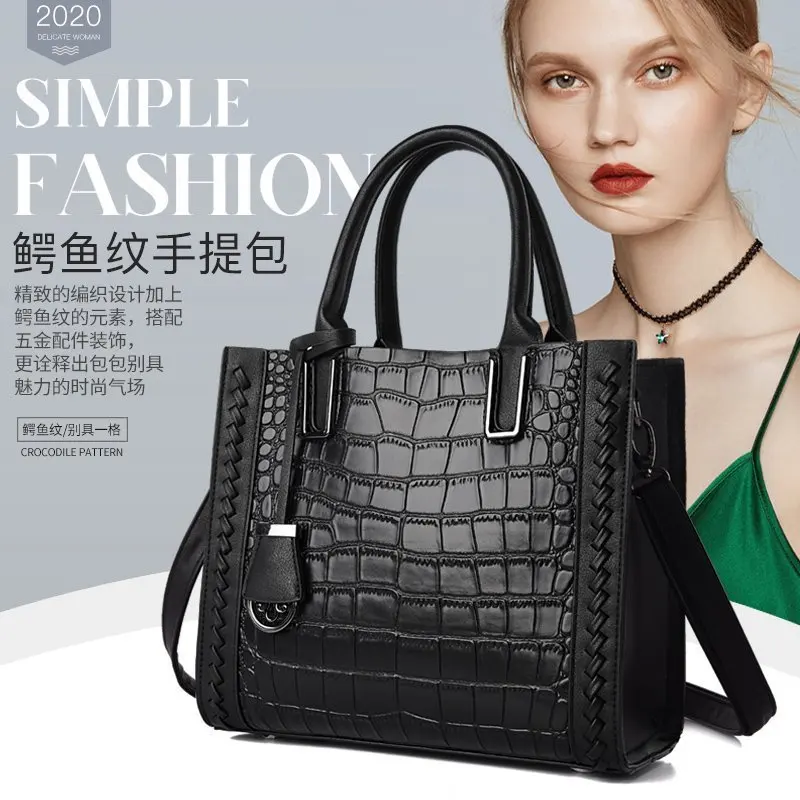 

Модная трендовая роскошная дизайнерская сумка, женская кожаная повседневная винтажная сумка через плечо для женщин, корейские черные и бел...