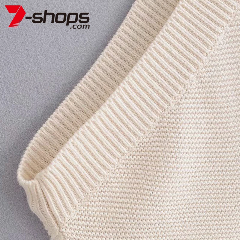 Женский вязаный свитер AECU белый на одно плечо Повседневная Уличная одежда |