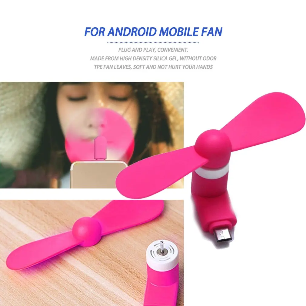 

For Android Portable Cool Micro USB Fan 5V 1W Mobile Phone USB Fans Low Voice For Android Mobile Phone USB Power Supply