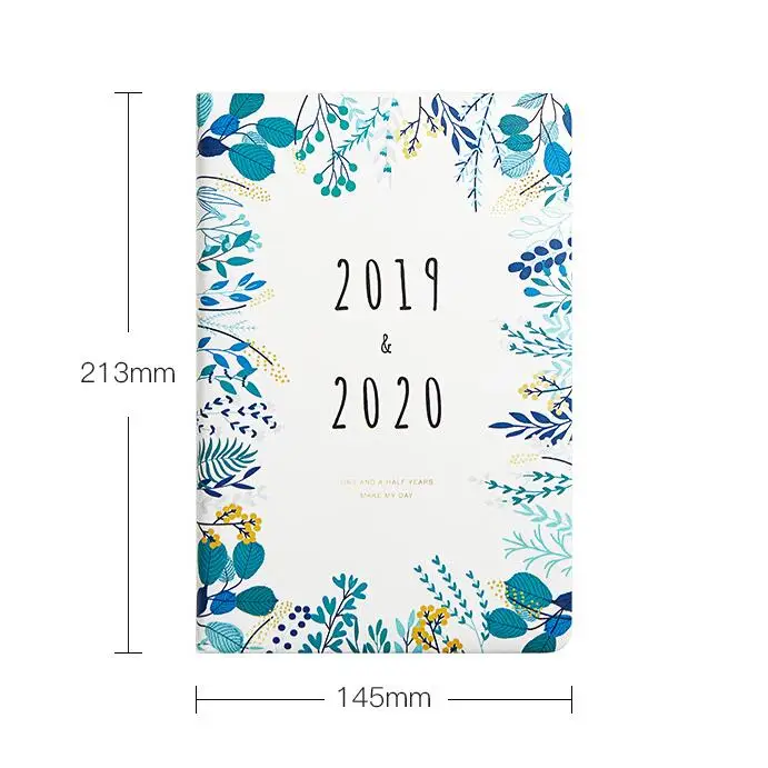 Из искусственной кожи A5 канцелярский блокнот 2019 2020 ежедневно на для планирования