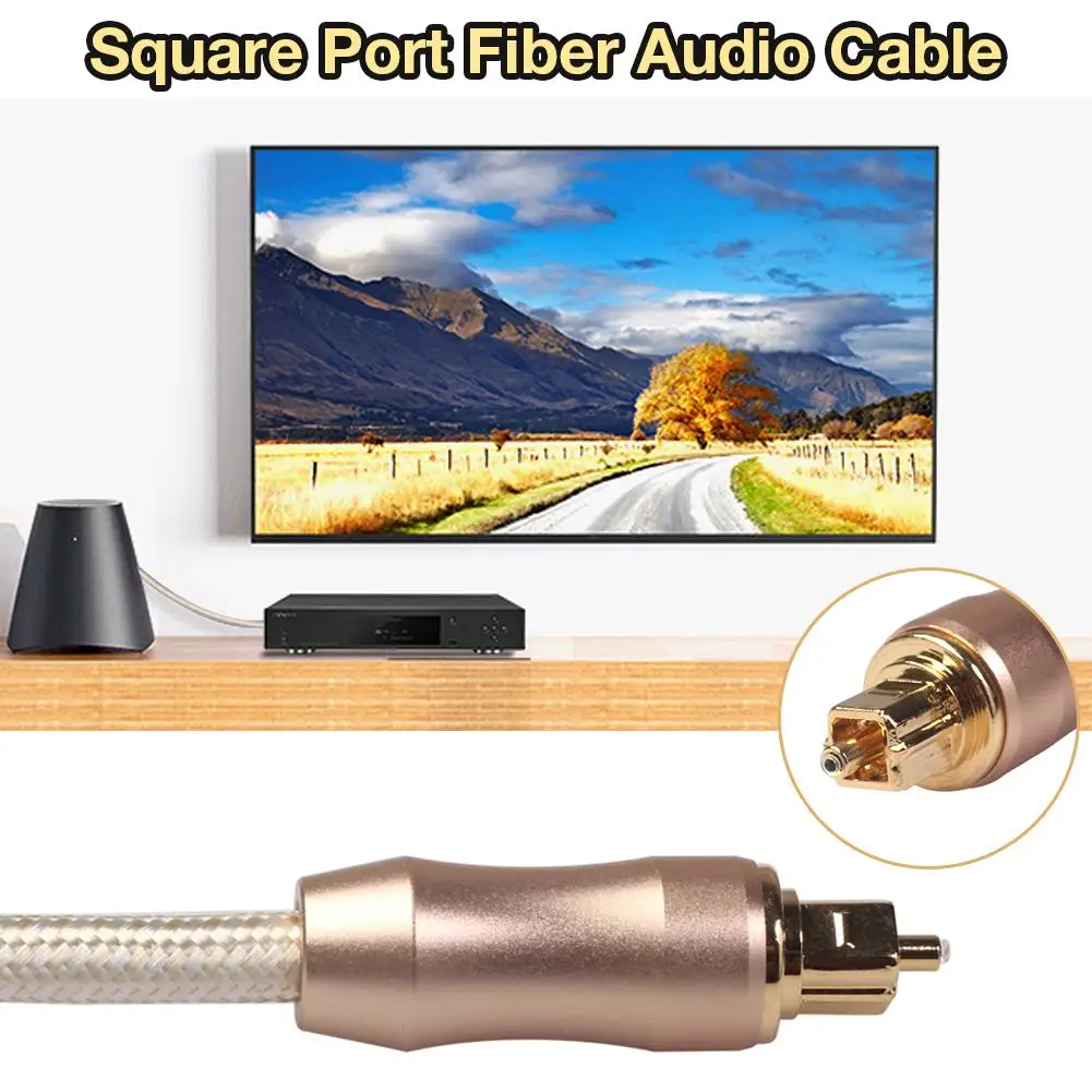 Для SPDIF Toslink волоконный квадратный порт аудио кабель для усилителя мощности ТВ 1 м