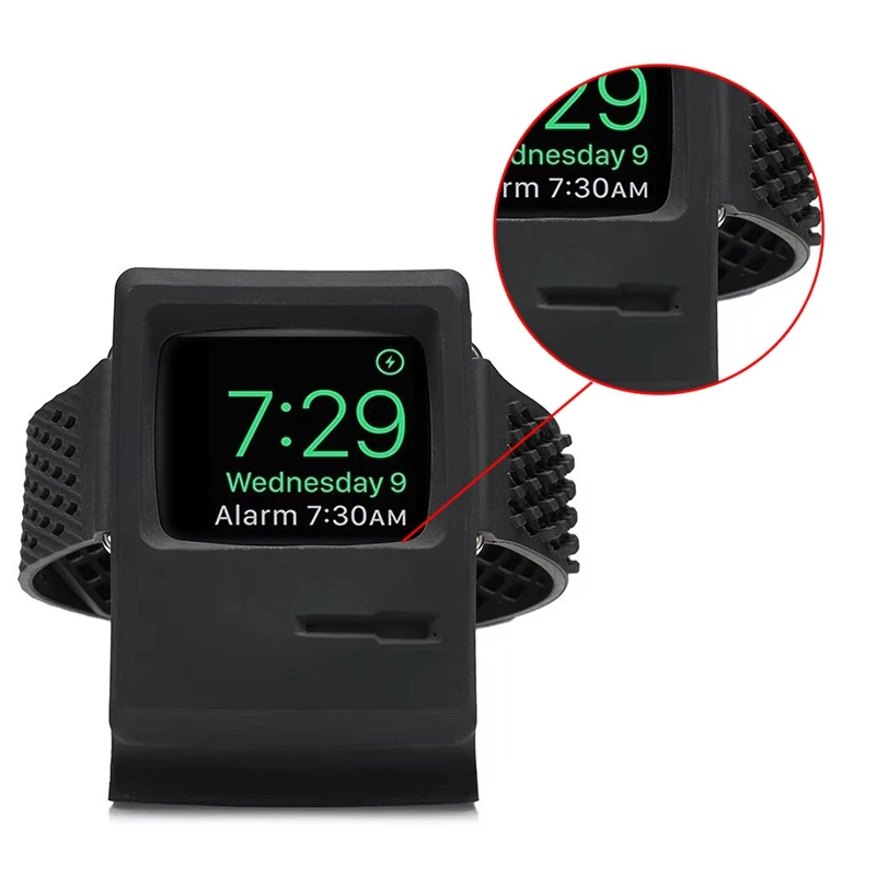 Подходит для Apple 1234 поколения IWatch часы зарядка силиконовый Ретро кронштейн