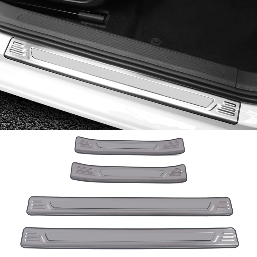 

Автомобильные аксессуары из нержавеющей стали, аксессуары для VW Volkswagen Golf 8 MK8 2020 2021 Нержавеющая сталь наружная дверь порог пластина защитна...