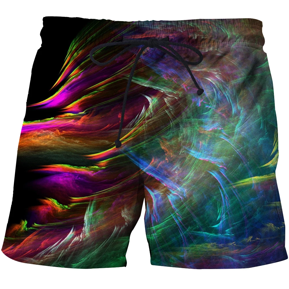 

Fashion New Water drop art Color Texture bermuda masculina Printed 3D Mens Swim Trunks Casual Beach Shorts essentials Shorts