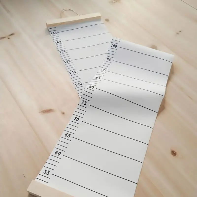 Декоративная линейка для измерения высоты ребенка висячая деревянная рама ткань