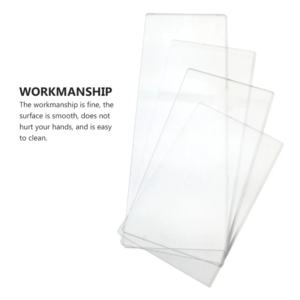 

1PC Transparent Cake Cream Scraper Rectangular Acrylic Baking Tool (14 Inch)
