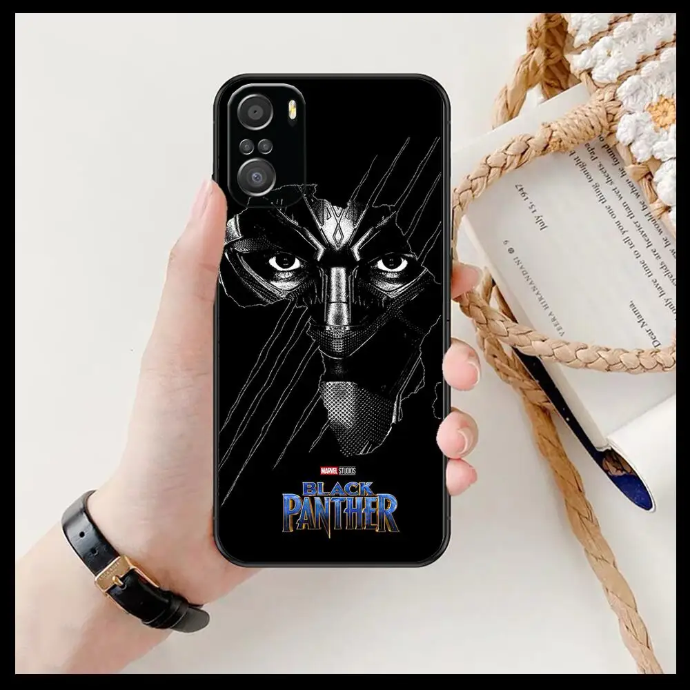 Мягкий черный чехол для телефона с изображением черной Пантеры Marvel Xiaomi Redmi Note 10S 10