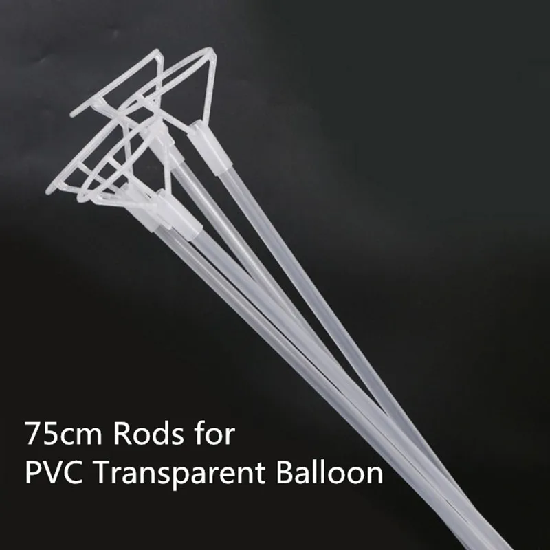 

5pcs 75cm PVC Rods for Led Transparent Bubble Balloons Accessories Balloon Holder Sticks with Cups Party Supplies Decoration