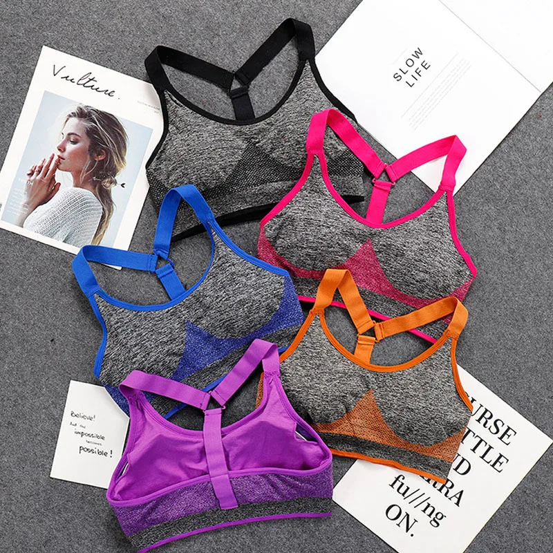 Быстросохнущие спортивные бюстгальтеры VEQKING для женщин ударопрочный спортивный
