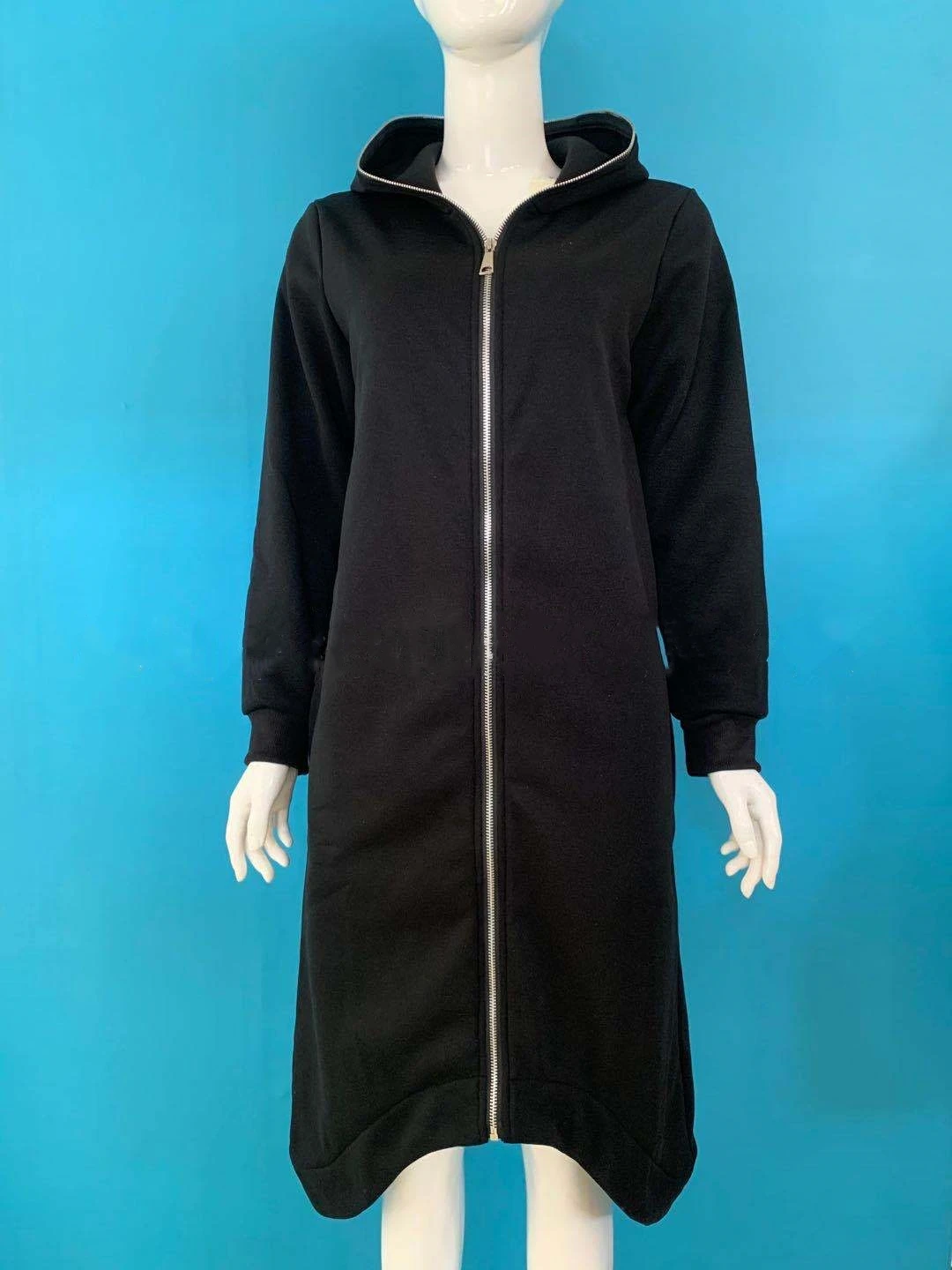 

Lugentolo Women Hoodie Autumn Personality Street Sweatshirt Casual Zippers with Loose Hoodies Female Solid Long Sweatshirts