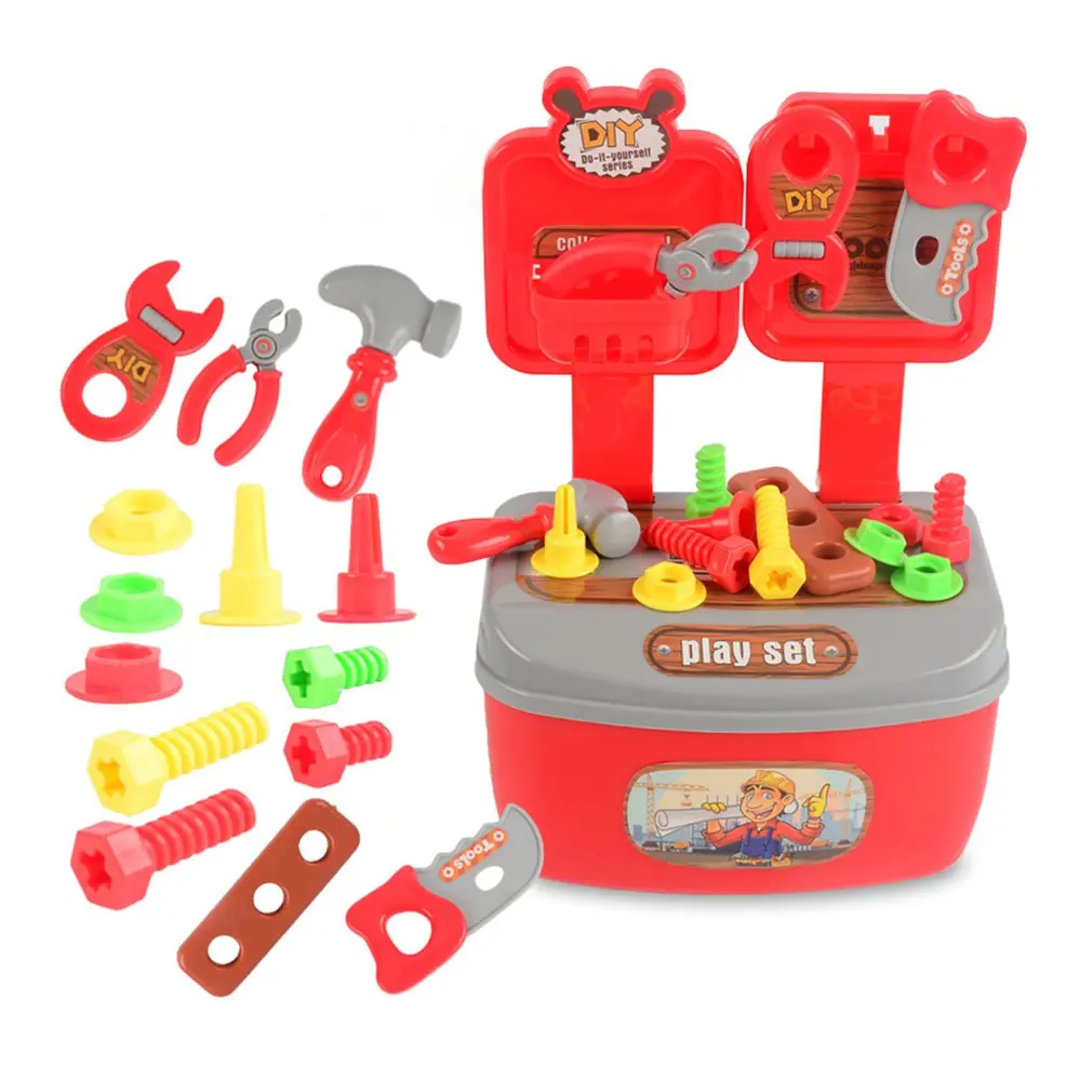 Детский ящик для инструментов игрушечный домик 22 набора портативный ремонтный
