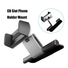 Aluminum Car CD Slot Mount Cradle Holder Universal Mobile Phone Stand Holder Bracket for iPhone X for Samsung GPS Car Holder