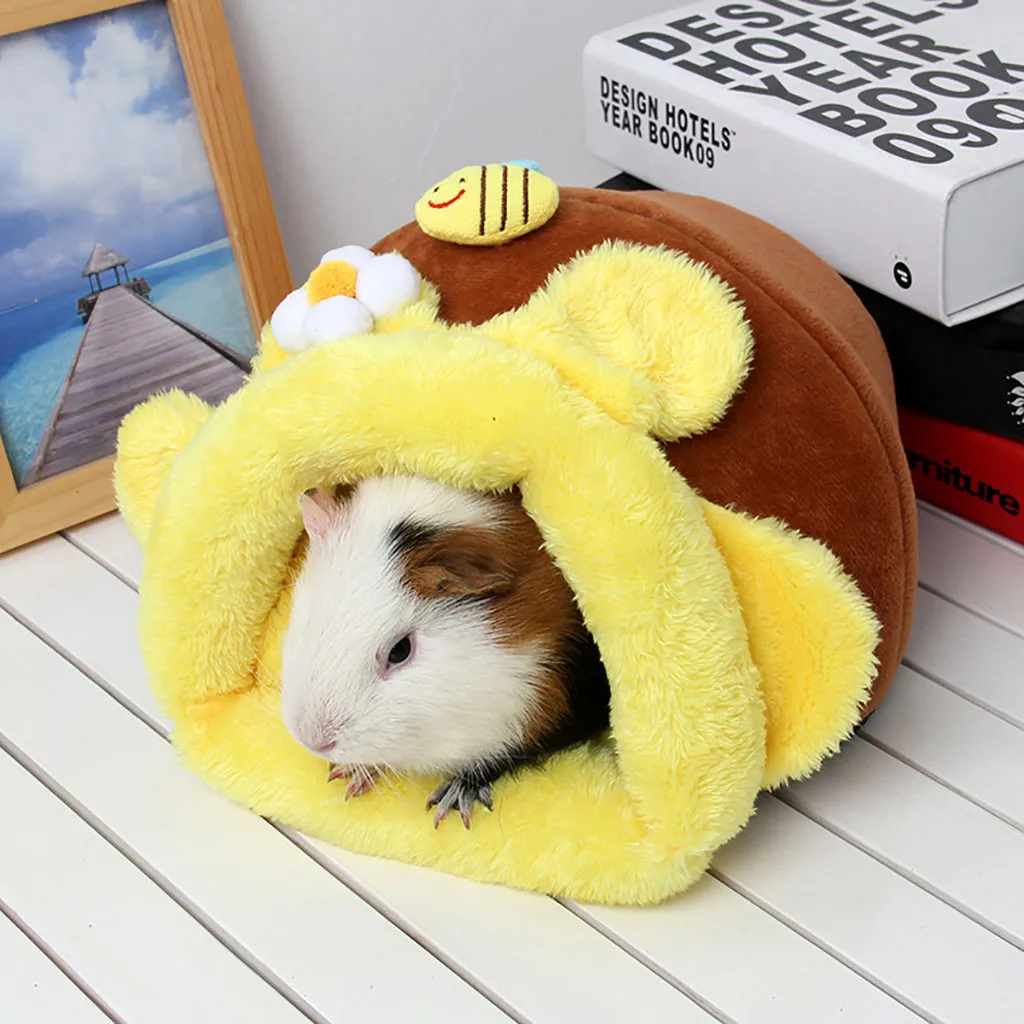 Hamster Nest Kennel Bed Warm Winter Supplies Guinea Pig Rabbit House Rat Cave Sleeping Bag Mat Pad Tent | Дом и сад