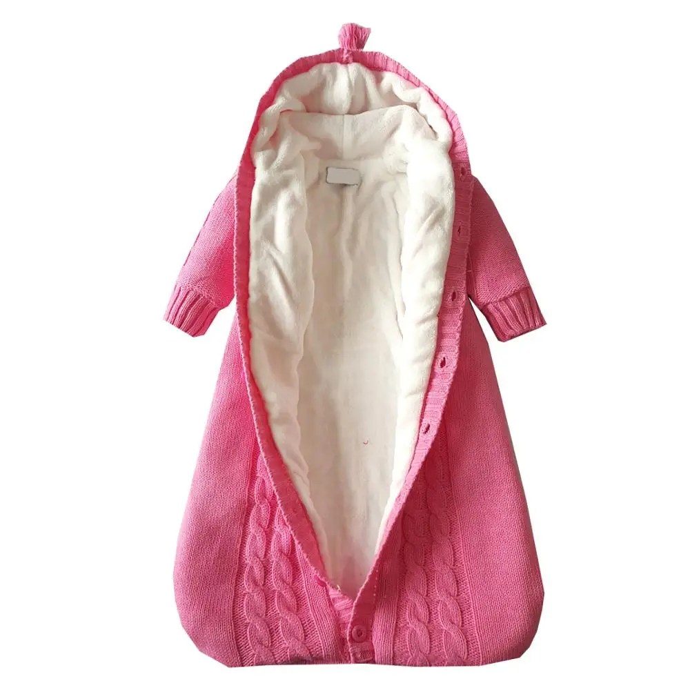 Одежда для сна новорожденных Теплая ночная рубашка Трикотажное детское одеяло с