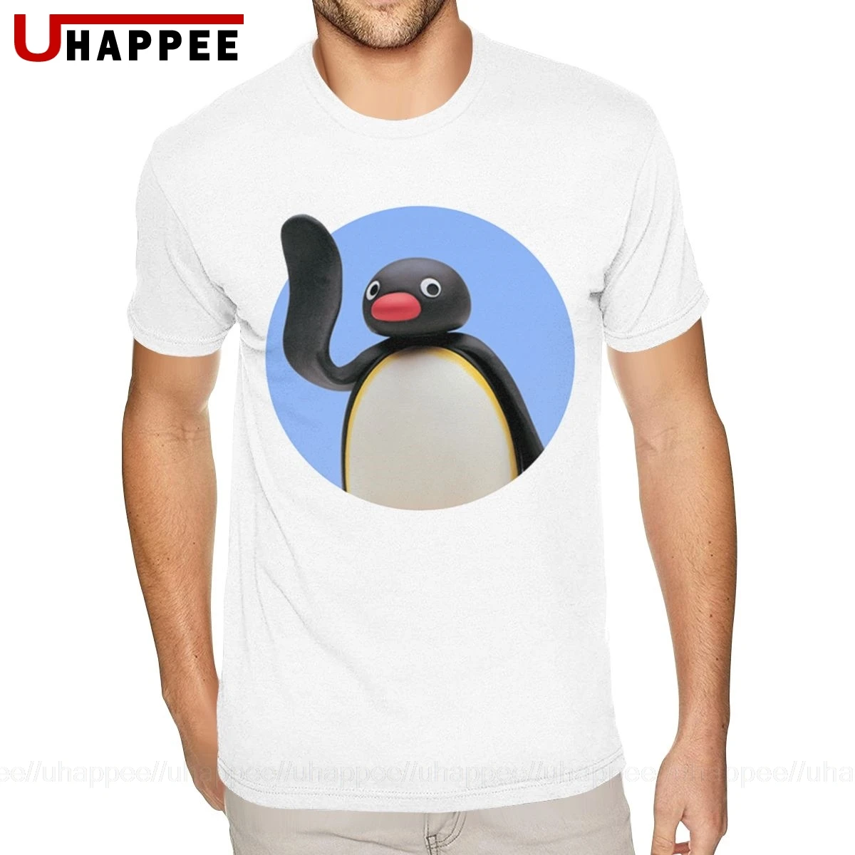 Футболка Noot Pingu мужская с коротким рукавом модная Простая рубашка круглым