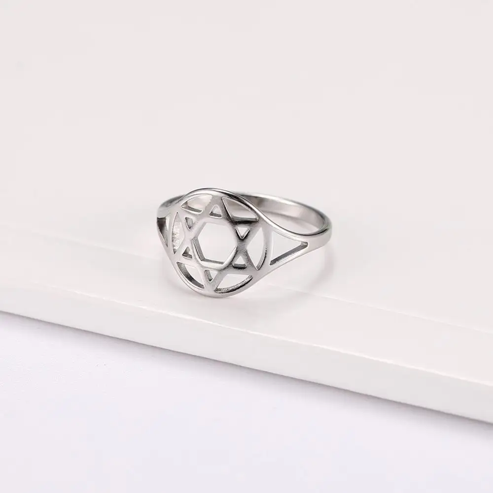 Fishhook Wicca Болгария панк пентаграмма викингов из нержавеющей стали большое кольцо