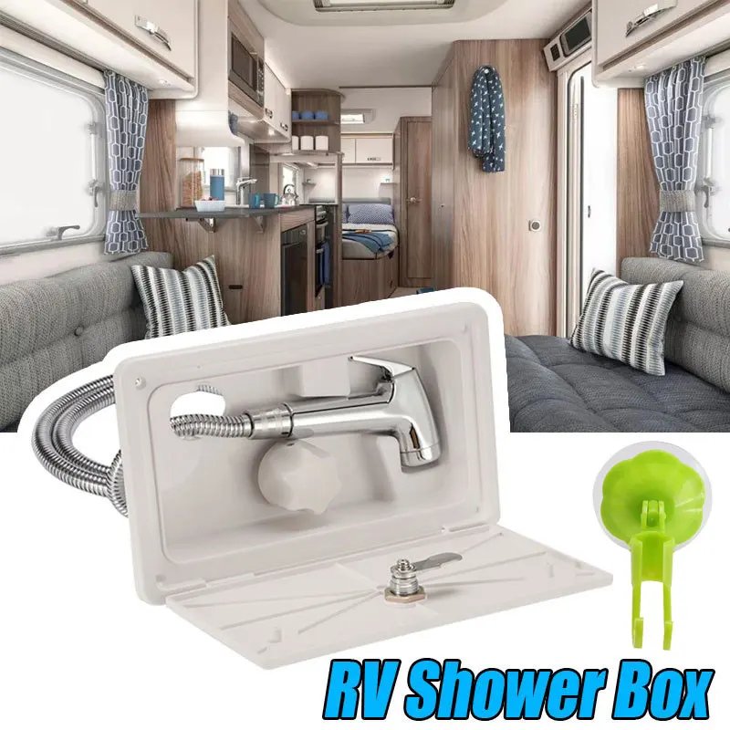 

1 комплект, набор душевых коробок RV, лодка, морской кемпер, душевой шланг, аксессуары для дома на колесах, караван с замком, внешний включает д...