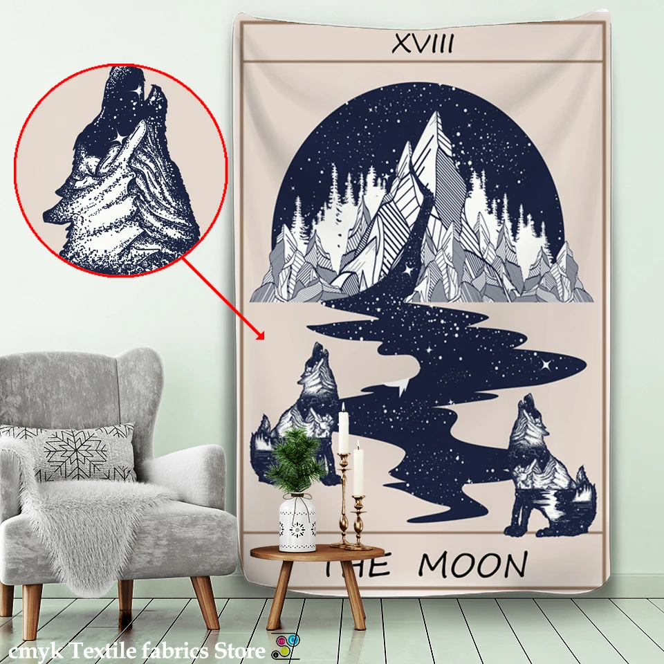 Mandala Tapestry Wall Hanging Witchcraft Hippie Beach Throw Rug Carpet Sun Moon Tapestries Bohemian Home Art Psychedelic Decor | Дом и сад