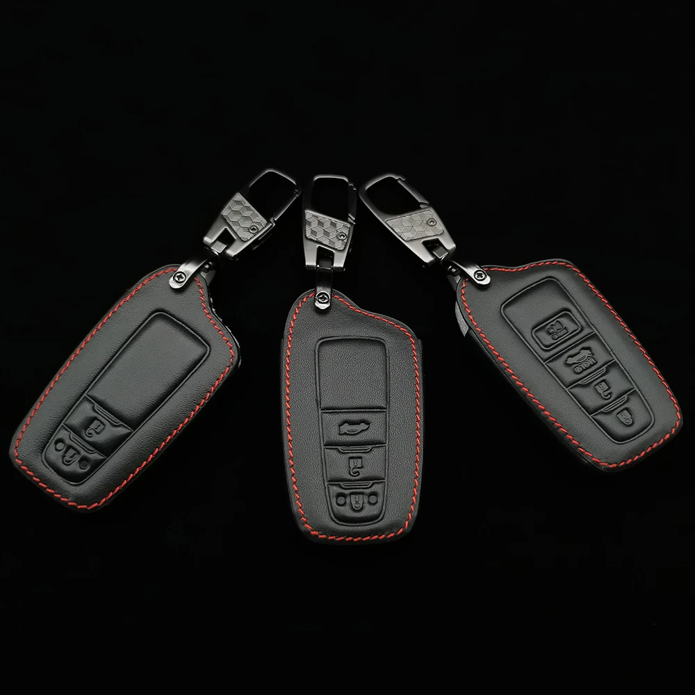 

2020 New Soft Leather Car Key Case Cover For Toyota Prius Camry Corolla C-HR Chr Rav4 Prado 2018 Accessories KeyChain Covers