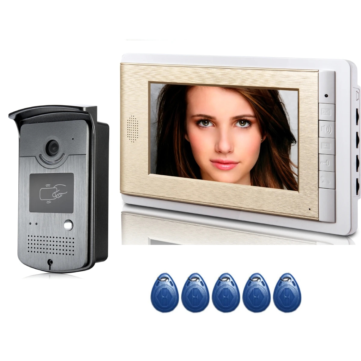 Home Intercom Video Door Phone 7 inch Monitor 1000TVL Doorbell Camera Video Intercom Kit