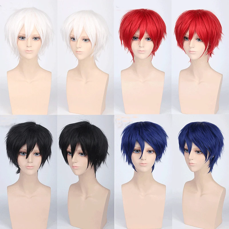 Мужской парик из длинных волос волнистые волосы черного белого коричневого